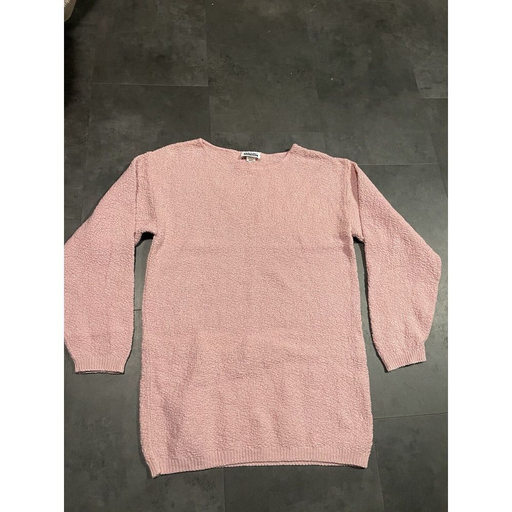 Basic Editions Womens Sweater Pink Size S Long Sleeve Pull‎ Over D-209